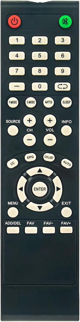 Replacement Remote Commander Compatible with Proscan TV LDED4331A PLDED4018B PLED2329A-B PLED4924 PLDED5068A-C PLDED3280A-D PLDED6535A-UHD PLED1526A-CAR PLED4897A PLDED5515-B-UHD PLED2435A-I