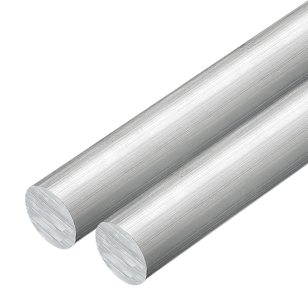 uxcell 2Pcs 43/50"(22mm) Dia Round Aluminum Rod, 16" Long 6061 Aluminum Round Bar Stock for Trailer Garage Projects