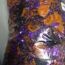 Halloween Decorations,50 FT Halloween Tinsel Garland with Orange Pumpkin Black Spider Purple Bat, Shiny Metallic Twist Garland for Home Tree Indoor Outdoor Party Decorations