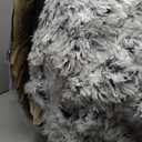 Plush Faux Fur Bean Bag Chairs, Memory Foam Filled Sofa Chair Shape Bean Bag for Adults/Teens/Kids, Ultra-Soft Lazy Sofa for Living Room Bedroom College Dorm, Grey