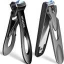 Nail Clippers for Men Thick Nails, Sharp Anti Splash Fingernail Clipper Adult Nail Cutter with Catcher Long Handle, Heavy Duty Large Toenail Clippers for Seniors Thick Toenails with Wide Jaw Opening