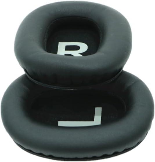INF 1 Pair of Protein PU Leather Ear Cushions, Ear Pads for Headphones, for Mpow H12 with LR Sign, Easy to Distinguish Left and Right Position, Precise Fit, Black