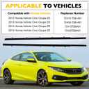 Weatherstrip Window Moulding Trim Seal Belt Kit Compatible with Honda Vehicle Civic Coupe 2D 2012-2015, Weather Stripping Replace#72410-TS8-A01, 72450-TS8-A01(2PCS)