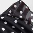 WDIRARA Women's Polka Dots Mini Skirt Vintage Mesh A Line Skirts with Shorts, Petite XS