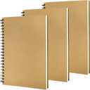 ZEAYEA 3 Pack 8.5 x 11 Inch Spiral Sketchbook, Hardcover Blank Notebook Journal, 60 Sheets/ 120 Pages Per Book, 160gsm Thick Paper, Unlined Sketch Pads for Drawing Painting Art Office Journal Refills
