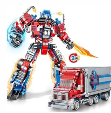 2 in 1 Transforming Mech Robot Building Toy Set, Compatible with Lego Car, 830 PCS Racing Car Building Blocks Kit for Adults, Construction Truck Vehicle Educational Gift Toy for Teens Boys 14+