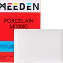 MEEDEN Ceramic Tray Palette, Ceramic Artist Paint Palette, Porcelain Mixing Tray for Watercolor Gouache Painting, Large Mixing Area White Rectangle Palette for Painting Large Artwork