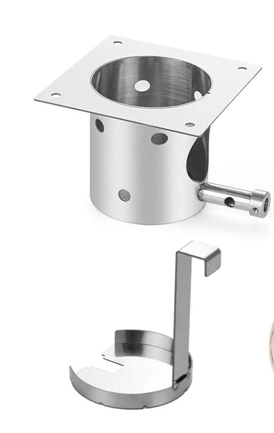 Stainless Steel Fire Burn Pot and Hot Rod Ignitor Kit for Traeger and Pit Boss,Camp Chef Pellet Grills, Heavy Duty Fire Pot Burner Pot Pellet Grill Replacement Parts with Ash Remover, Screws