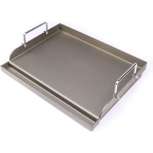 Utheer 17" x13" Nonstick Cast Iron Griddle for Gas Grill, Cooking Griddle Pan for Outdoor Gas Grill, Muti-Purpose Cooking Flat Top Plate for Weber, Nexgrill, Charbroil, Camp Chef, Kenmore