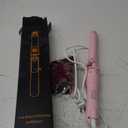 Automatic Curling Wand 28mm/1.1 inch Rotating Curling Iron with LED Display Fast Heating Wand for Short Long Hair Professional Hair Waver Styling Irons (Pink)
