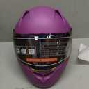 Full Face Motorcycle Helmets for Men Women, DOT Approved, Matte Purple, S