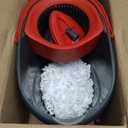 O-Cedar EasyWring Microfiber Spin Mop & Bucket Floor Cleaning System + 2 Extra Refills, Red/Gray