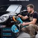 Seesii Car Buffer Polisher 1600W, 7"/6" Variable Speed 2056-3600 RPM Rotary Polisher with Copper Motor & Detachable Handles, Ideal for DIY Detailers, Auto Detailing Hobbyists, Scratch Removal & Waxing