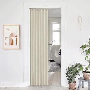 NICETOWN Closet Curtains, Accordion Linen Door Curtains for Doorways, Folding Door Curtain for Room Divider and Privacy, 80 inches Long Bedroom Living Room, 1 Panel, 38" Wide, Natural NICETOWN Closet Curtains, Accordion Linen Door Curtains for Doorways, Folding Door Curtain for Room Divider and Privacy, 80 inches Long Bedroom Living Room, 1 Panel, 38" Wide, Natural