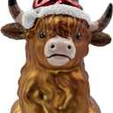 Cute Highland Cow Glass Blown Ornament for Christmas Tree