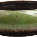 Lotus Bowl Planter, Lotus Bowls for Planting in Water Indoors,6.5-inch Round Succulent Flower Pot with Rotating Bracket, Leak-Proof Design, Suitable for hydroponic Plants, Succulents (Light Green)