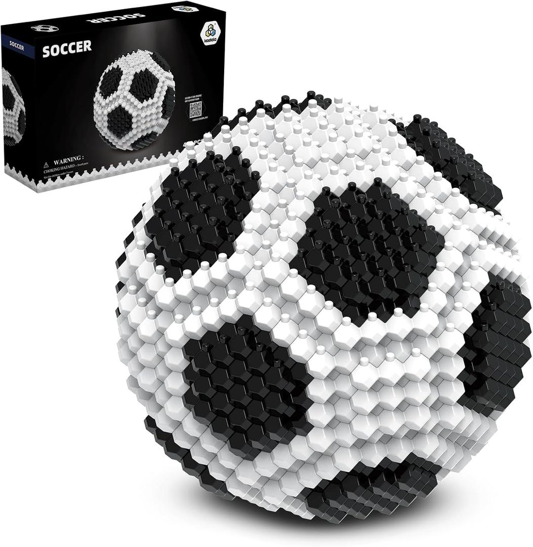 Soccer Building Block Set, Adults challenging STEM Block Decorations, Miniature 3D Educational Toys for Ages 14 15 16 and Above, (437 Pieces)