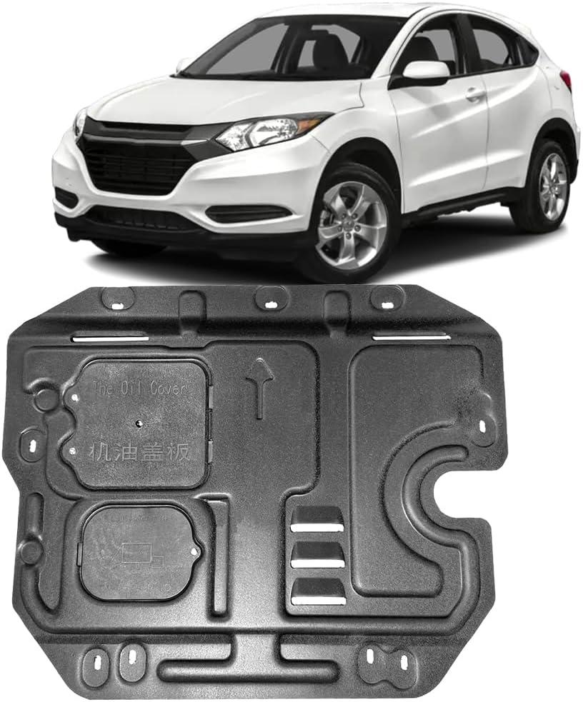 Front Engine Splash Shield for Honda HR-V 2016-2022 Guards, Suitable for Honda HRV Under Engine Cover Mud Flaps, Directly Replace Original One, Black