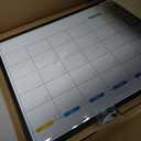 Calendar Whiteboard for Wall, TANKEE 17x13 Inches Whiteboard Calendar Cork Board Combo, Small Magnetic White Board with Wood Framed, Hanging Dry Erase Board for Kitchen Home Office School Planner