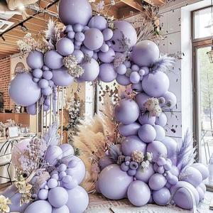 Double Stuffed Lavender Balloons Different Sizes Dusty Light Purple Lilac Balloon Garland Arch Kit for Baby Shower Bridal Wedding Birthday Party Decoration
