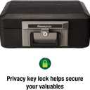 SentrySafe Fireproof Safe Box with Key Lock, Chest Safe with Carrying Handle to Secure Money, Jewelry, Documents, 0.25 Cubic Feet, 6.3 x 15.3 x 12.1 Inches, 1160