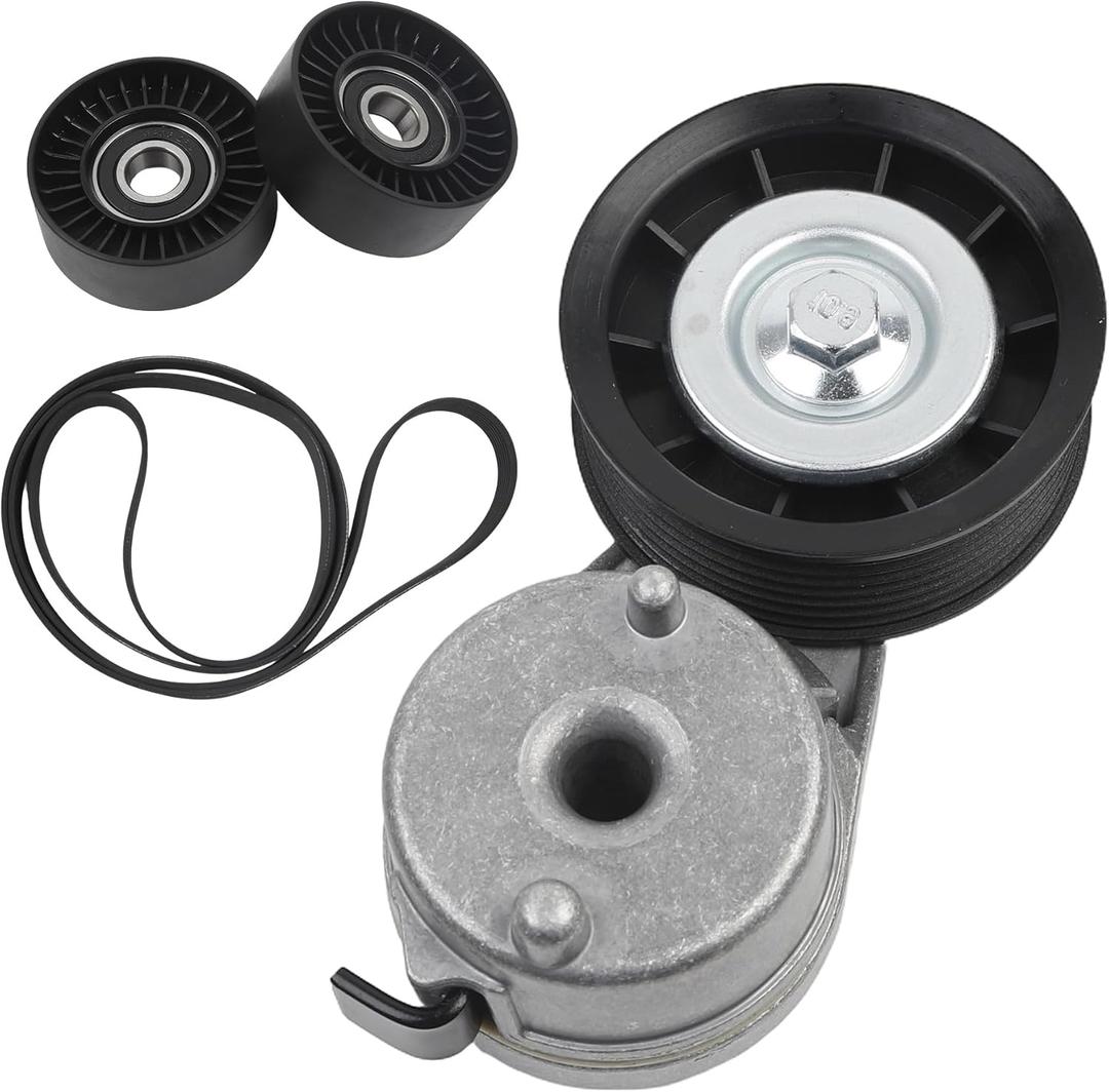 Dasbecan Belt Tensioner Idler Pulley Drive Serpentine Kit Compatible with Dodge Ram 1500 2500 3500 5.7L V8 2003-2008 Replace# 38382 53032130AA 53032130AC 38058 7PK2570