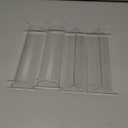 2PCS Cracker Tray Clear for Serving, Acrylic Biscuit Stand Macaron Display Tray, Rectangular Food Display Server Holder for Countertop in Home, Wedding, Party (2PCS Clear)