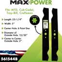 MaxPower 561544B 2-Blade Set for 46 Inch Cut MTD/Cub Cadet/Troy-Bilt Replaces 942-04244, 942-04290, 942-04244A, 742-04290, 742-04244, Black