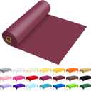 54 Inch X 100 Feet Plastic Table Cover Roll Premium Disposable Plastic Tablecloth for All Type/Shape Tables | Picnic, Party, Banquet, Birthdays, Weddings (Burgundy, 54 Inch X 100 Feet)
