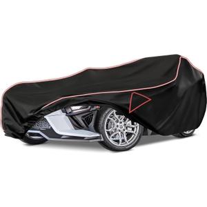 XYZCTEM Full Cover for Polaris Slingshot Upgrated Waterproof Premium UV Resistant All Weather Protection Full Cover with Reflective Strips & Air Vent