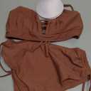 ZAFUL Women High Waisted Bikini Set Two Piece Tummy Control Wrap Swimsuit Lace Up Bathing Suit.M