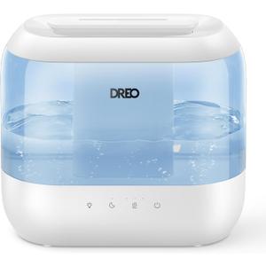 Dreo Humidifiers for Bedroom, 4L Top Fill for Large Room, 36H Runtime, 28 dB Quiet Supersized Cool Mist Air Humidifier for Baby Nursery, Plants, Indoor, Night Light, Easy to Clean & Fill, Blue