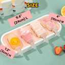 3 x Cartoon Shape Popsicles Molds 3Pcs Cute Ice Cream Mold Maker Easy-Release Homemade Ice Pop Tray Silicone with Lid & Stick (Ice Cream+Fruit+Cartoon)