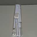 QINGYUN 2 Pack Tension Rods for Windows 28 to 48 inch, Adjustable Curtain Rods No Drilling Spring Rods Extendable Pressure DIY Tension Rod for Window Closet Kitchen, White