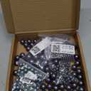 PATIKIL 4/6/8/12/14mm Pearl Bead for Vase Filler, 600 Pcs NO Hole Round Faux Pearl Floating Beads for Centerpieces Wedding Vase Filling Crafts Aquarium Home Decor, Grey