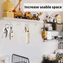 25 Pack Heart Shaped Screw Hooks for Hanging, 2.36 Inch Metal Ceiling Hooks for Outdoor String Lights, Plants, Keys and Decorations, Hanging Hooks for Indoor and Outdoor Use (Silver)