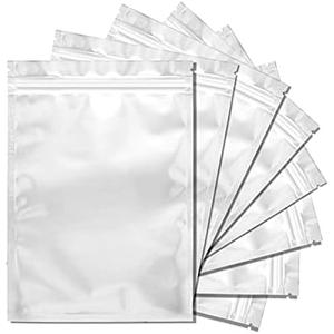100 Pack Mylar Bags for Food Storage 6 x 9 Inch Resealable Smell Proof Bags Aluminum Foil Packaging Pouch Bag Silver 100 Pack Mylar Bags for Food Storage 6 x 9 Inch Resealable Smell Proof Bags Aluminum Foil Packaging Pouch Bag Silver