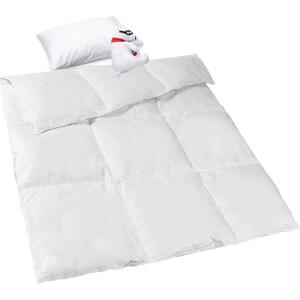 ZPECC Toddler Goose Down Comforter, 41x48 Hypoallergenic Baby Duvet Insert, Soft Lightweight All Season Quilt Blanket for Crib Daycare Stroller White
