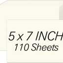 Cream Cardstock 5x7, 110 Sheets 5x7 Cardstock Paper, 200 GSM Premium Ivory Cardstock 5 x 7, Blank Cream Card Stock Paper for Printer, DIY Cards, Greeting Cards, Wedding Invitation, Menus