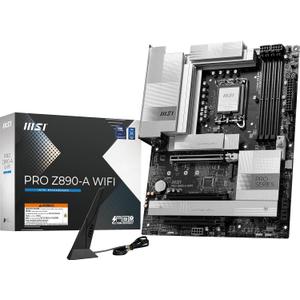 MSI PRO Z890-A WiFi ProSeries Motherboard (Supports Core Ultra Series 2 Intel Processors, LGA 1851, DDR5, PCIe 5.0, M.2, SATA, 5Gbps LAN, USB Type-C, Wi-Fi 7, Bluetooth 5.4, Thunderbolt 4, ATX)
