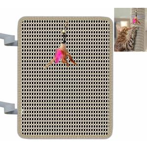 Cat Nail File Scratcher- Cat Scratch Pad with 80-Grit Aluminum Oxide, Wrap-Around Design for Cat Trees and Posts, Scratch Mat is Ideal for Trimming Cat Nails (14.64"x11.14")