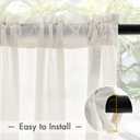 MIULEE Ivory Privacy Outdoor Curtains Waterproof Non-See-Through Semi Sheer 2 Panels Set Elegant Rod Pocket for Patio, Porch, Pergola, Cabana, Gazebo, 52 X 84 Inch Long
