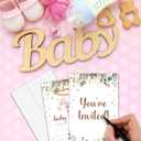 Baby Shower Invitations, Cute Greenery Baby Shower Invites, Joyful Baby Toys Baby Shower Invitation Gender Neutral (4"" X 6""), 25 Gender Reveal Invitations with Envelopes -YQK07