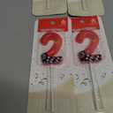 4 x Racing Car Theme Birthday Candles, Number Candles for Birthday Party Cake Decoration Supplies (Red, Number 2)