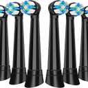 6 Pcs iO Replacement Heads Compatible with Oral B iO 2 3 4 5 6 7 8 9 10 Deep Clean Series Electric Toothbrush, Brush Head Compatible with iO with Medium Bristles (Black)