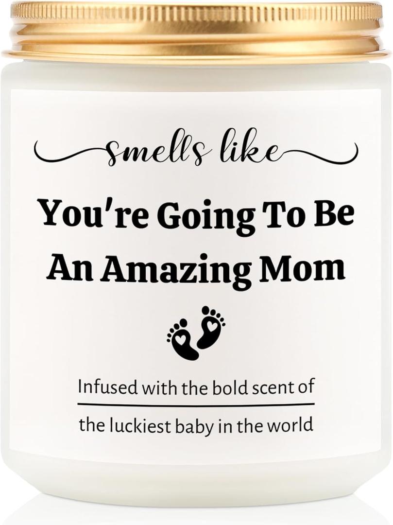 New Mom Gifts for Women After Brith, Mom to Be Gifts, Pregnancy Pregnant Gift for First Time Mommy, 7oz Soy Wax Lavender Scented Candle