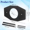 One Hole Shower Valve Remodel Cover Plate Compatible with Moen & Delta Bathtub Shower Valves, Replacement for 2 or 3 Handle Shower Renovation Cover Plate Matte Black, D502-62 (1 Pack)