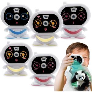 ArtCreativity 2 in 1 Robot Camera Toy Viewfinder with Projector, Set of 6, Battery Operated Projector Wild Animal Slides, Safari Party Favors, Robot Party Supplies, & Wild One Party Favors for Kids