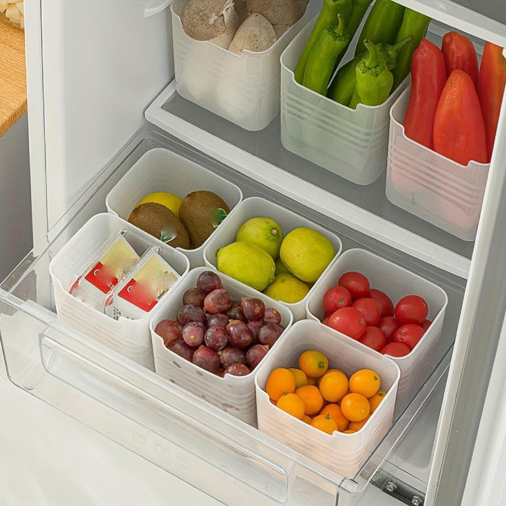 3 Pack Refrigerator Organizer Box, Refrigerator Drawers for Fruit and Vegetable for Fridge Cupboard Pantry Snacks Tins Kitchen