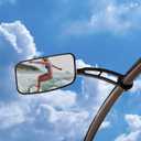Wakeboard Tower Mirror 7x13" Convex Extra Wide View, Vibration-Free 360 Adjustable Arm, Fits 2.5" Tubes, Universal Boat Rear View for Wake Surf, Water Ski & Tubing